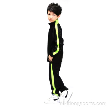 Aangepast logo kinderen track pak sport pak kleding